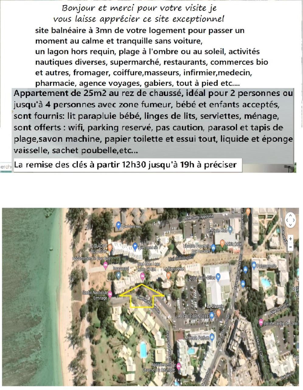 A Pied Dans L Eau Ecolo 97434 Apartment แลร์มิตาจ-เลส์-แบ็งส์ ภายนอก รูปภาพ
